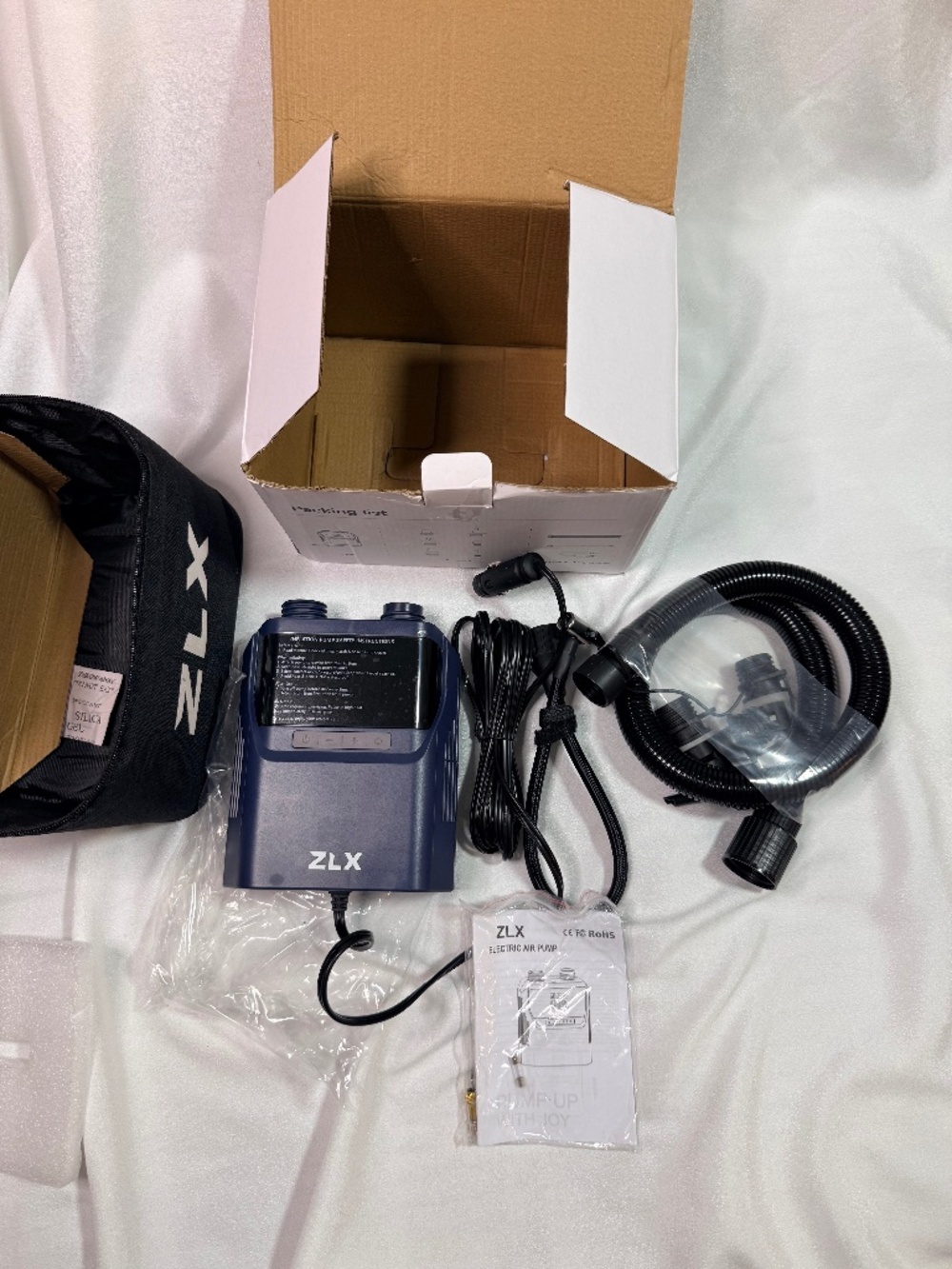 ZLX Electric SUP Paddle Board Air Pump 50 PSI 12V DC Inflate Deflate LED Display